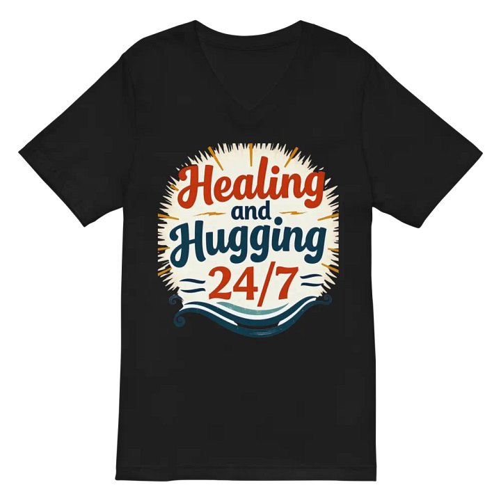 Healing & Hugging 24/7 V-Neck Tee product image (3)