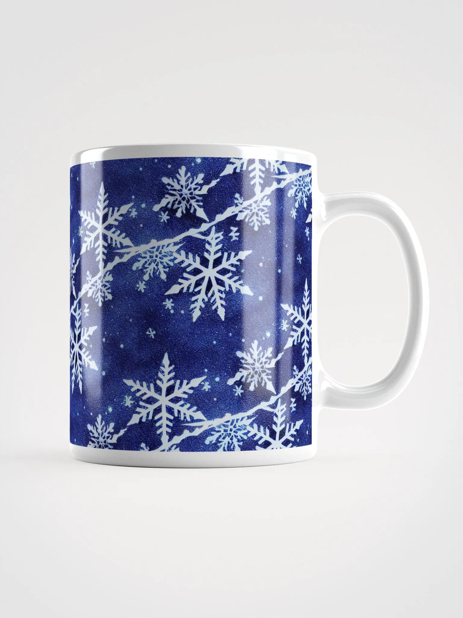 Indigo Blue Snowflake Mug product image (2)