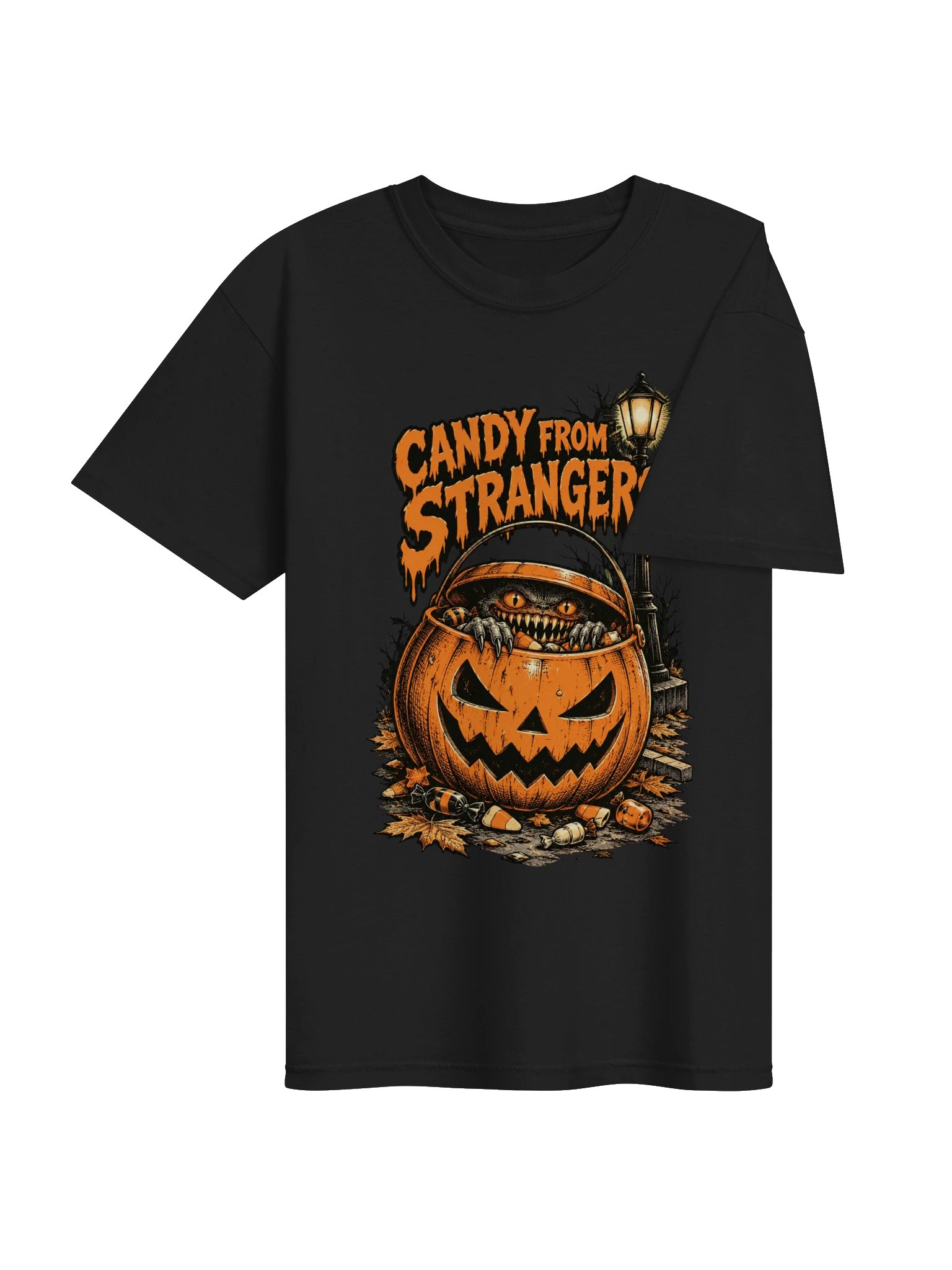 Candy From Strangers — Halloween Pumpkin Monster T-Shirt product image (4)
