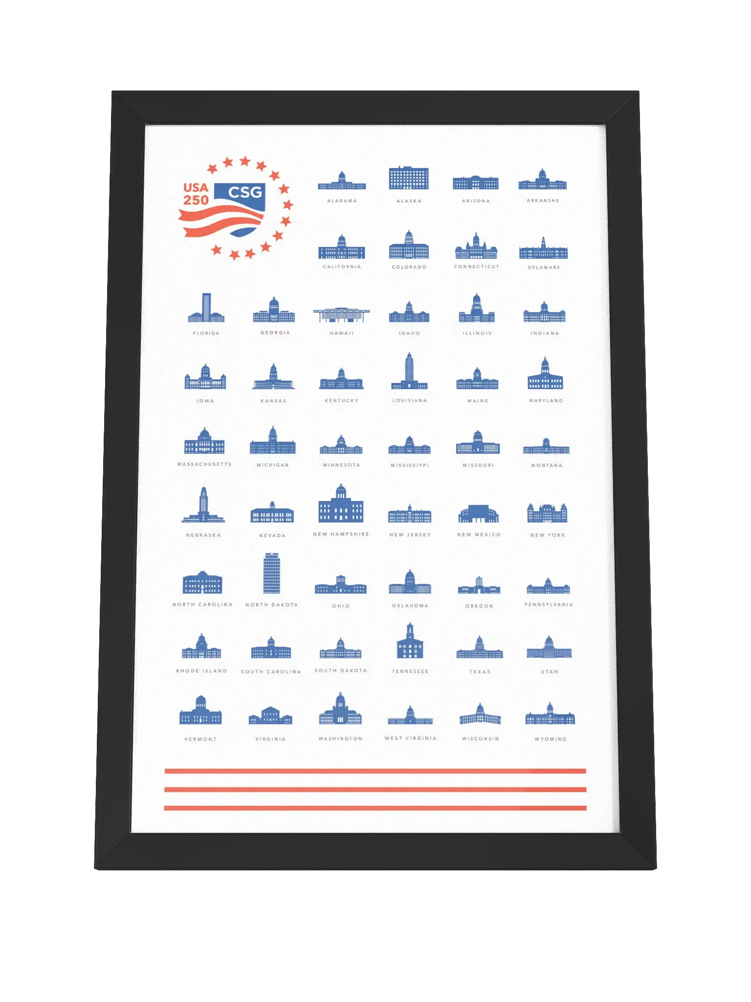 State Capitols — Framed Print product image (4)