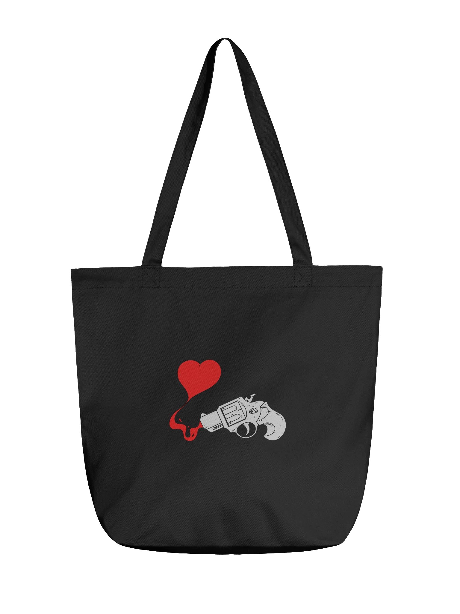 Lovegun Black tote bag product image (1)