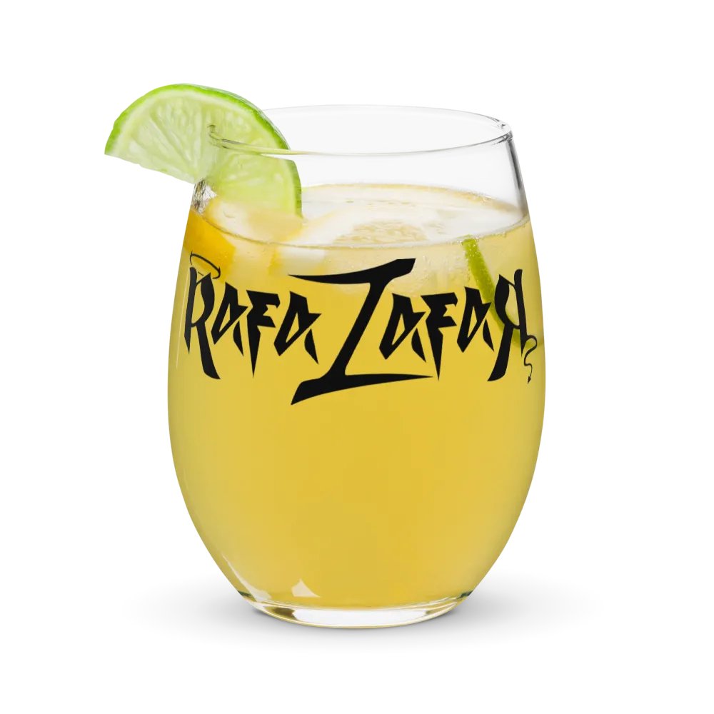 RafaZafar Logotext Stemless Winglass (black) product image (9)