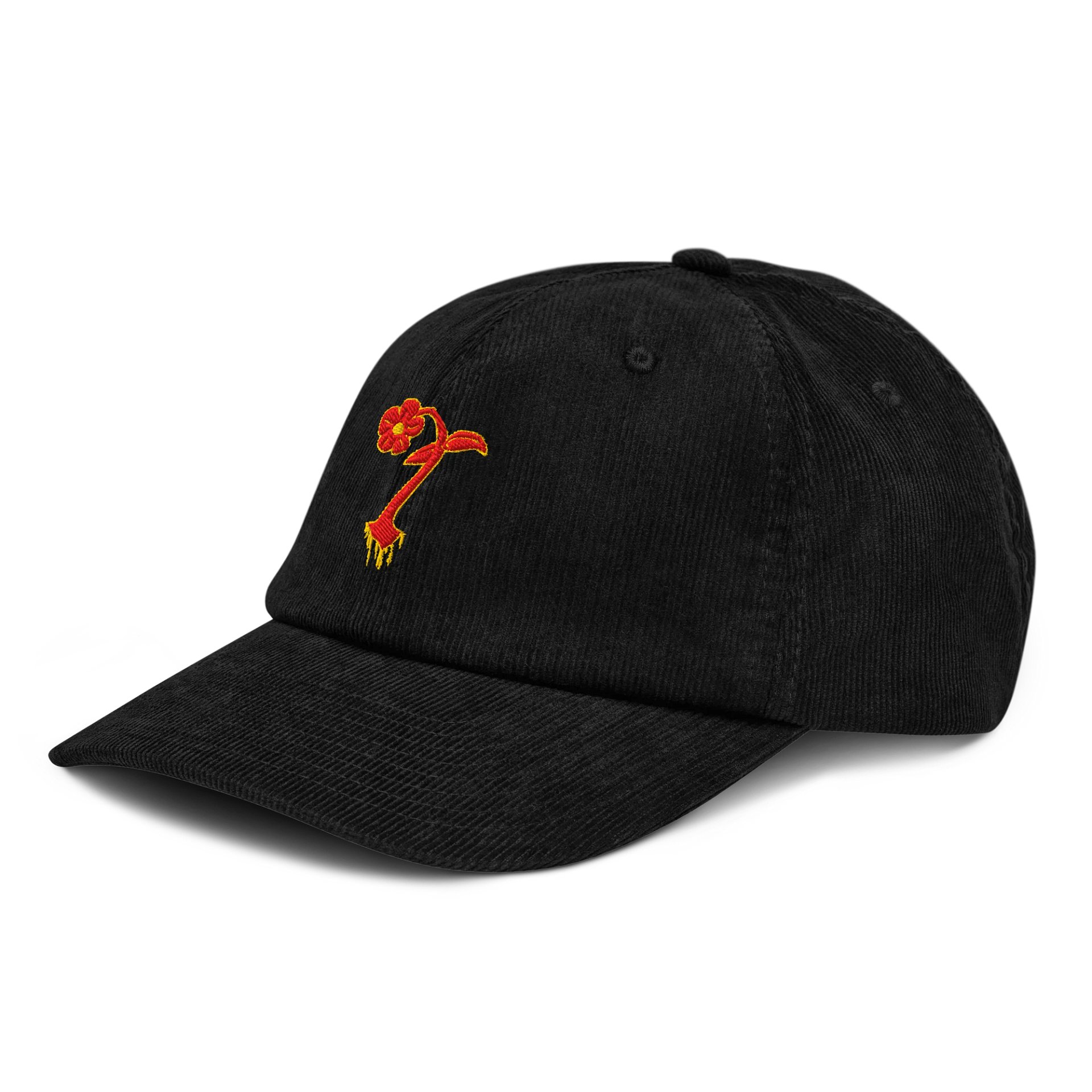 “Flower” Corduroy Embroidered dad hat product image (4)