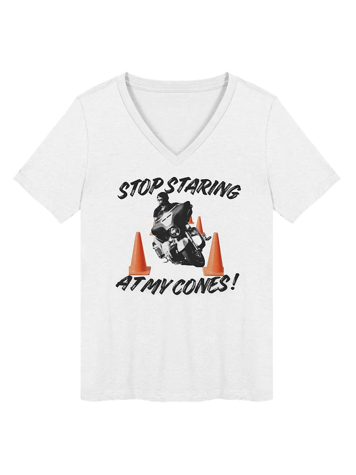 Stop Staring At My Cones! V-Neck BLK Font product image (1)
