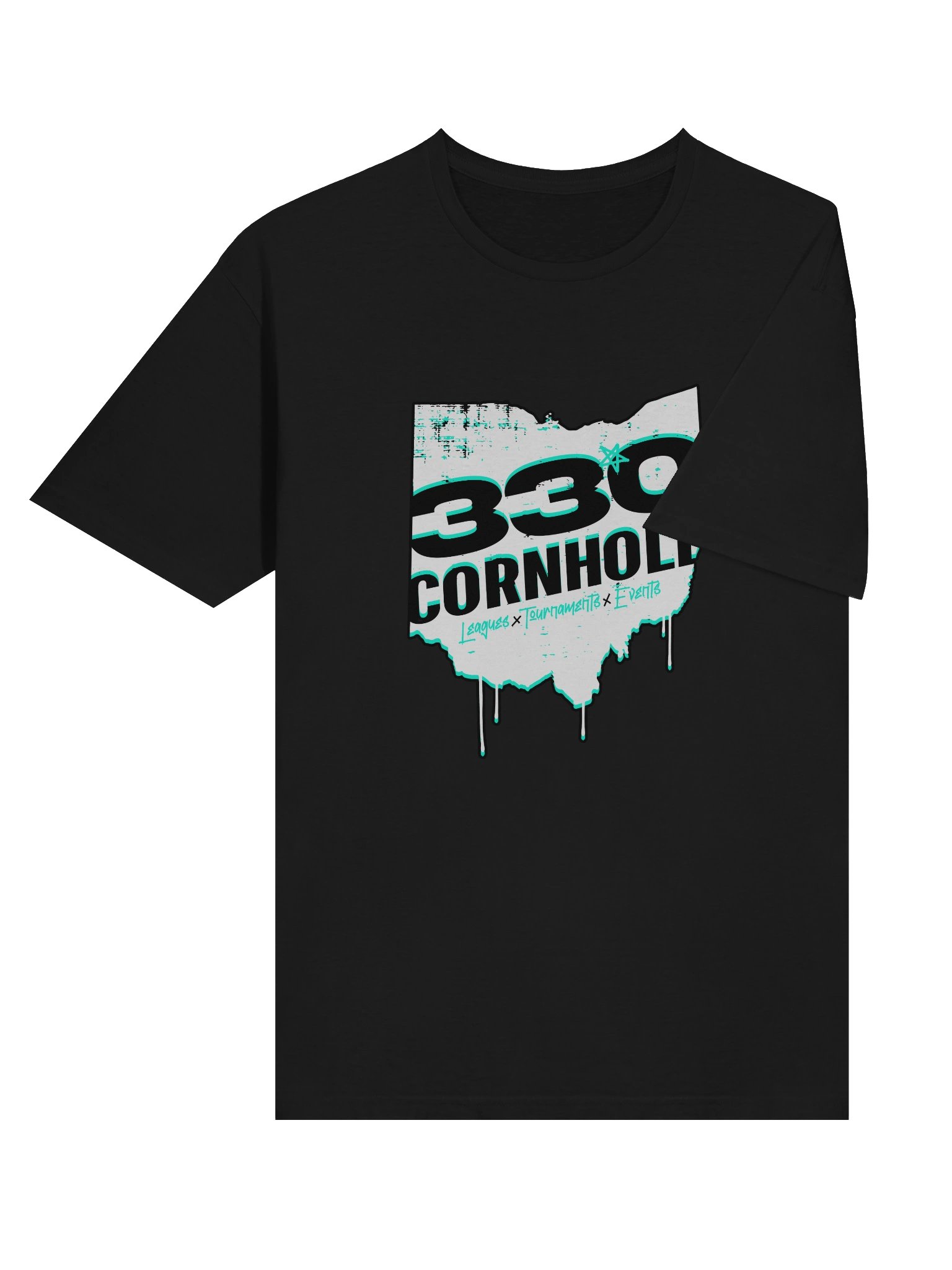 Gildan Softstyle 330 Cornhole Grunge State Outline T-Shirt - Front Logo product image (6)