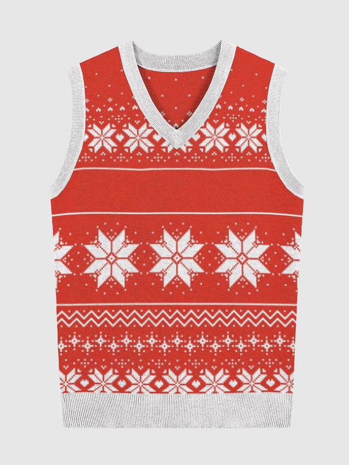 Snowflake Knit V-Neck Vest product image (4)