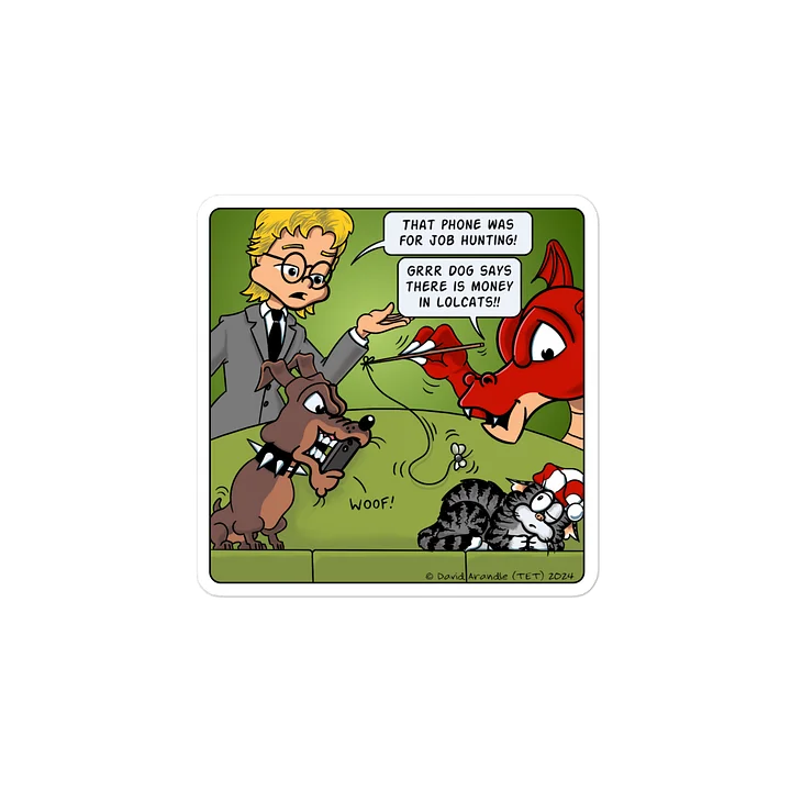 Whimsical Resident Dragon LOLCats Die-Cut Stickers product image (2)