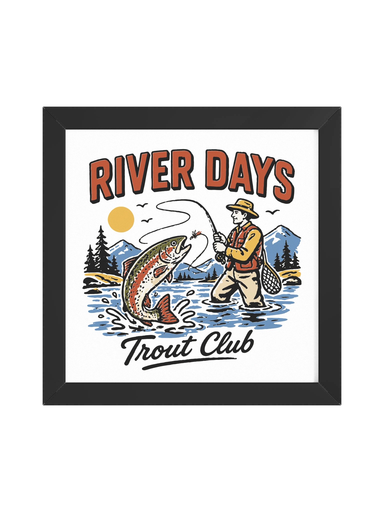 River Days Trout Club Vintage Fishing Poster product image (9)