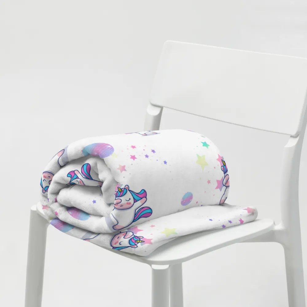 Disco Dabbing Unicorn Throw Blanket product image (11)