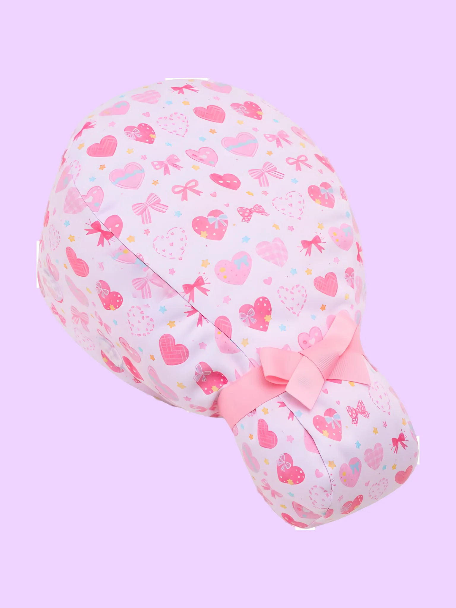 Satin-Lined Scrub Cap with Ponytail Pouch and Mask Buttons product image (4)