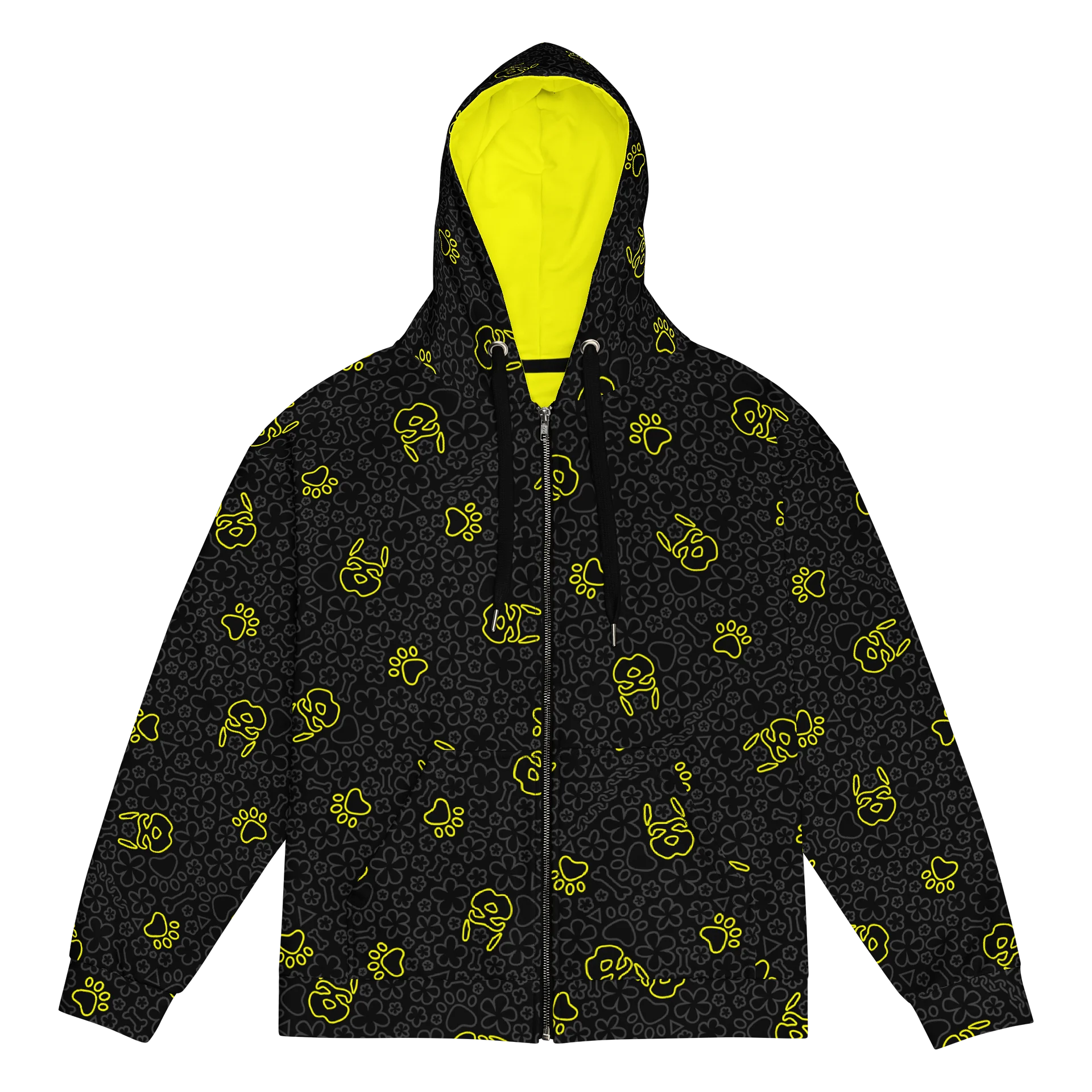 Psych Pattern Zip-Up Hoodie - Night Yellow product image (1)