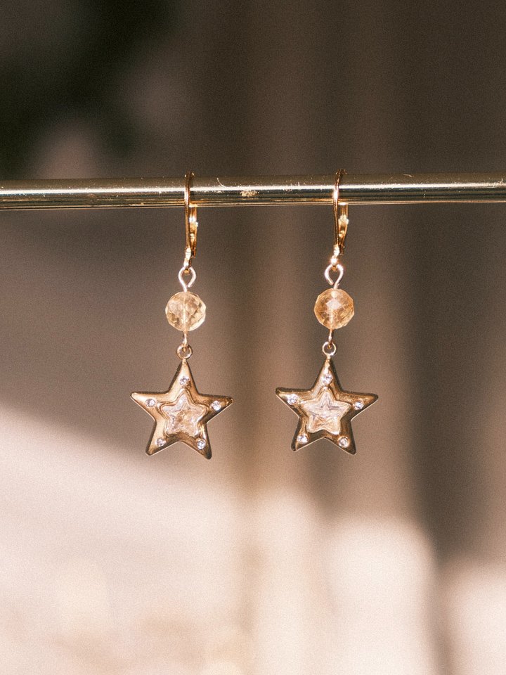 Glistening star - Citrine earrings product image (2)