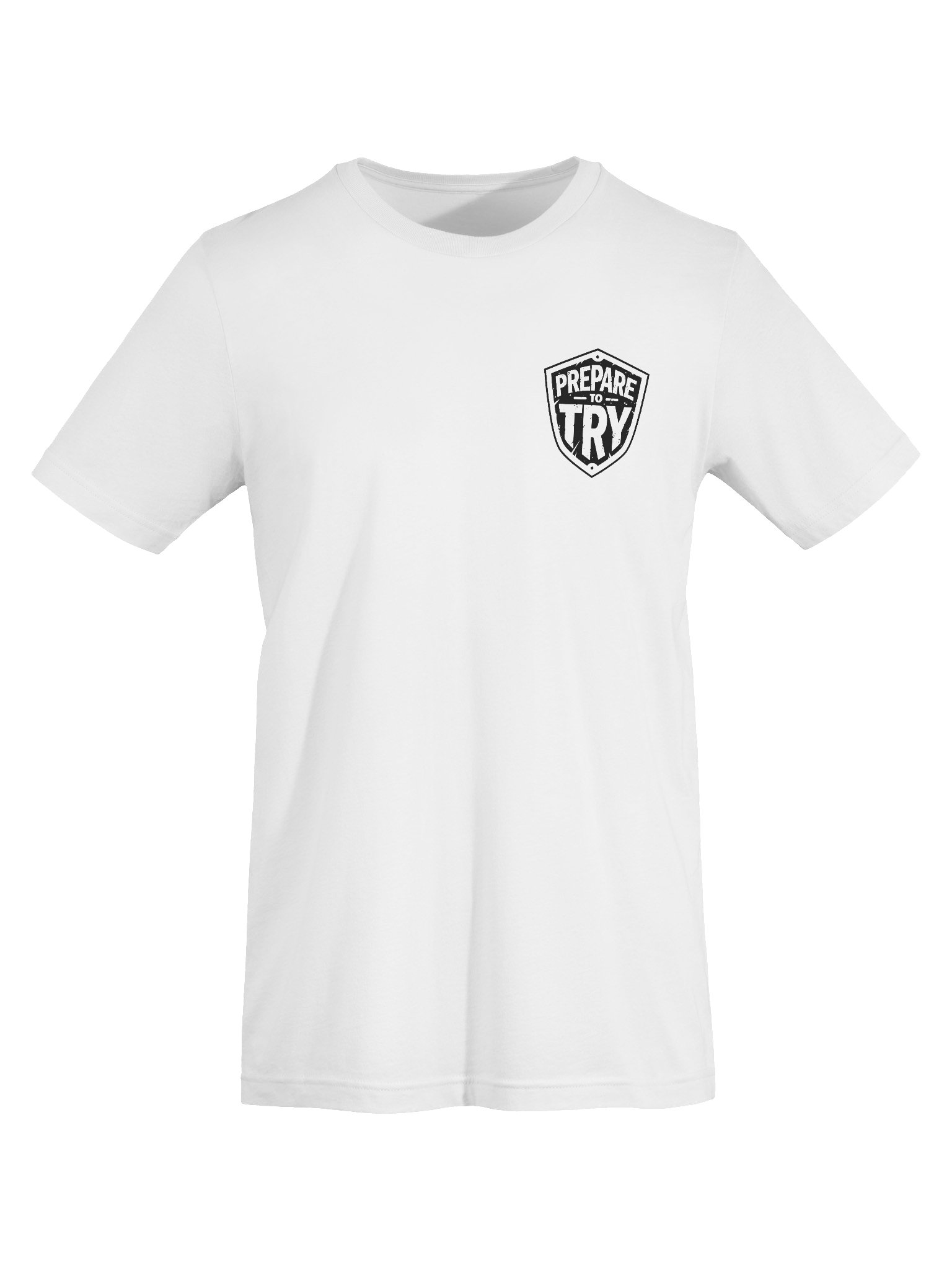 Prepare To Try T-Shirt (Black Shield) product image (7)