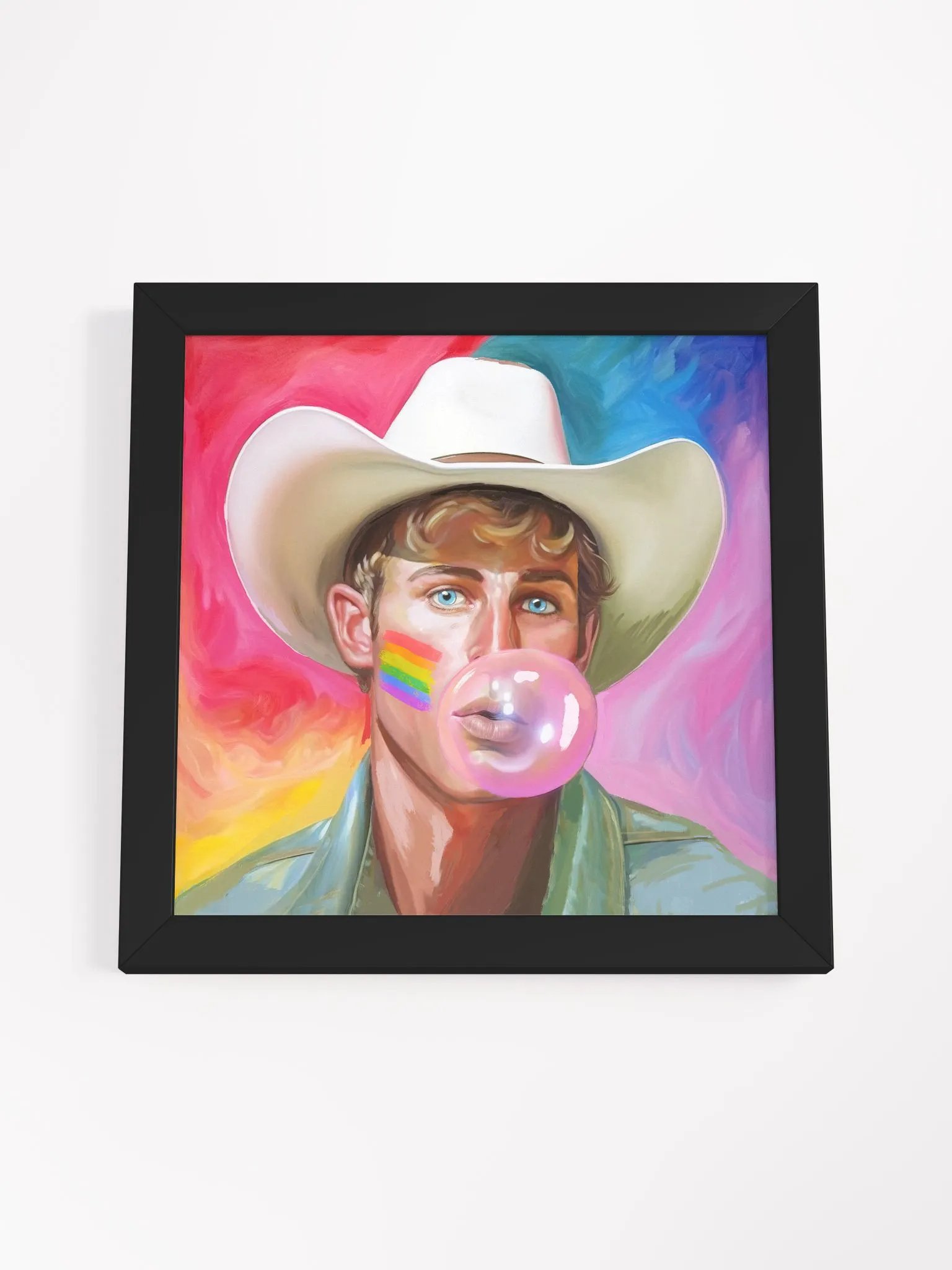 Blond Cowboy – Fun Gay Studio Framed Print product image (4)
