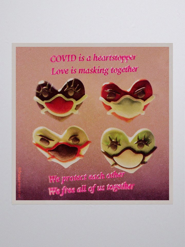 Love Is Masking Together big sticker product image (9)