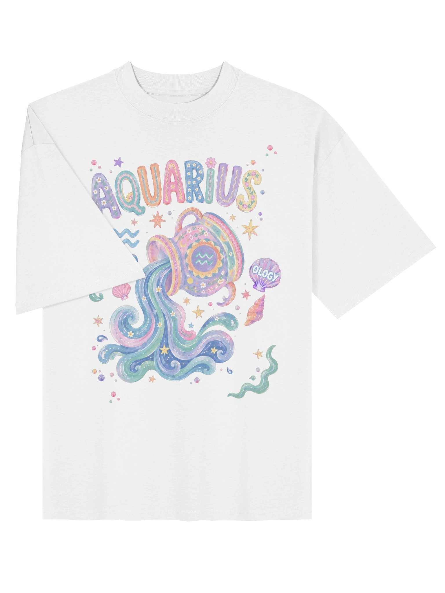Aquarius Astro Pop Oversized Tee product image (4)