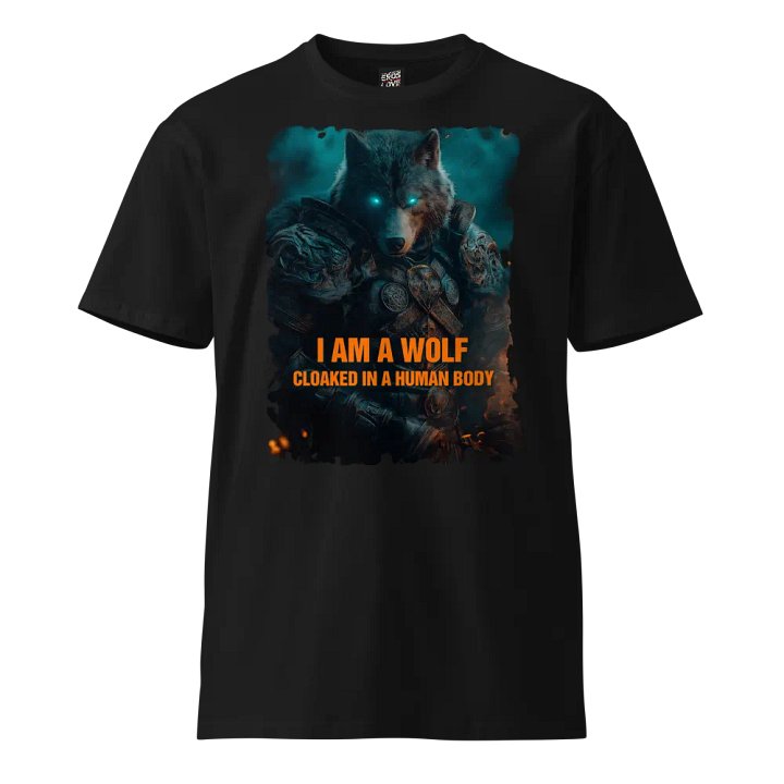 Hidden Howl – I AM A WOLF CLOAKED IN A HUMAN BODY T-Shirt product image (1)