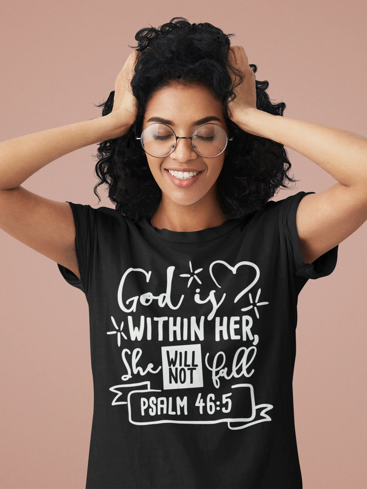 Christian Shirt God Is Within Her She Will Not Fall product image (2)