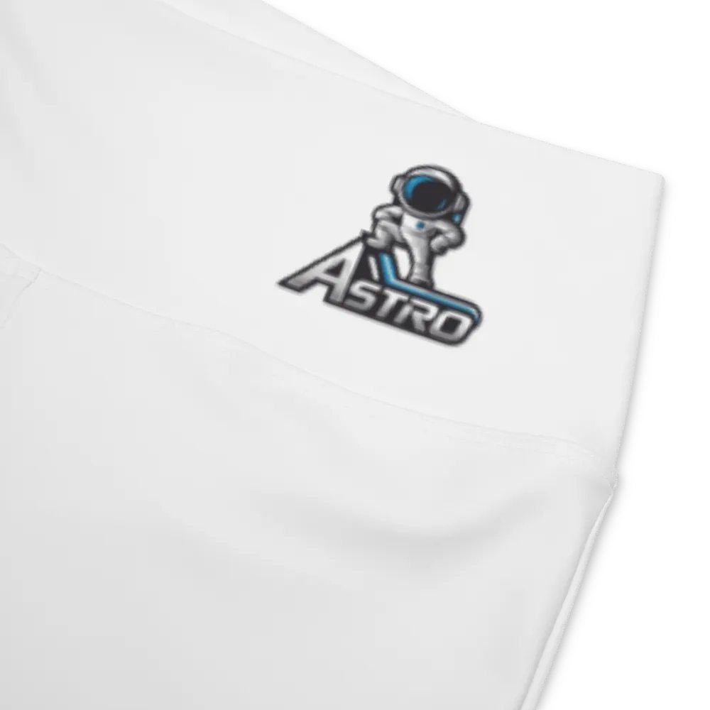 Astro Women's High-Waisted Flare Leggings with Smartphone Pocket and UPF 50+ - White product image (2)