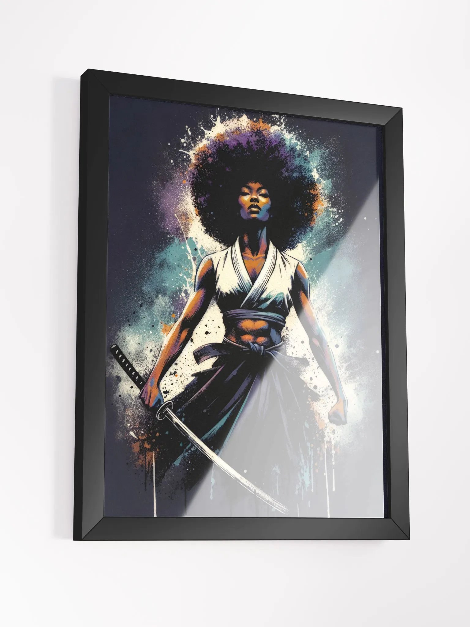 Afro Blade Princess ART FRAMED PRINT product image (3)