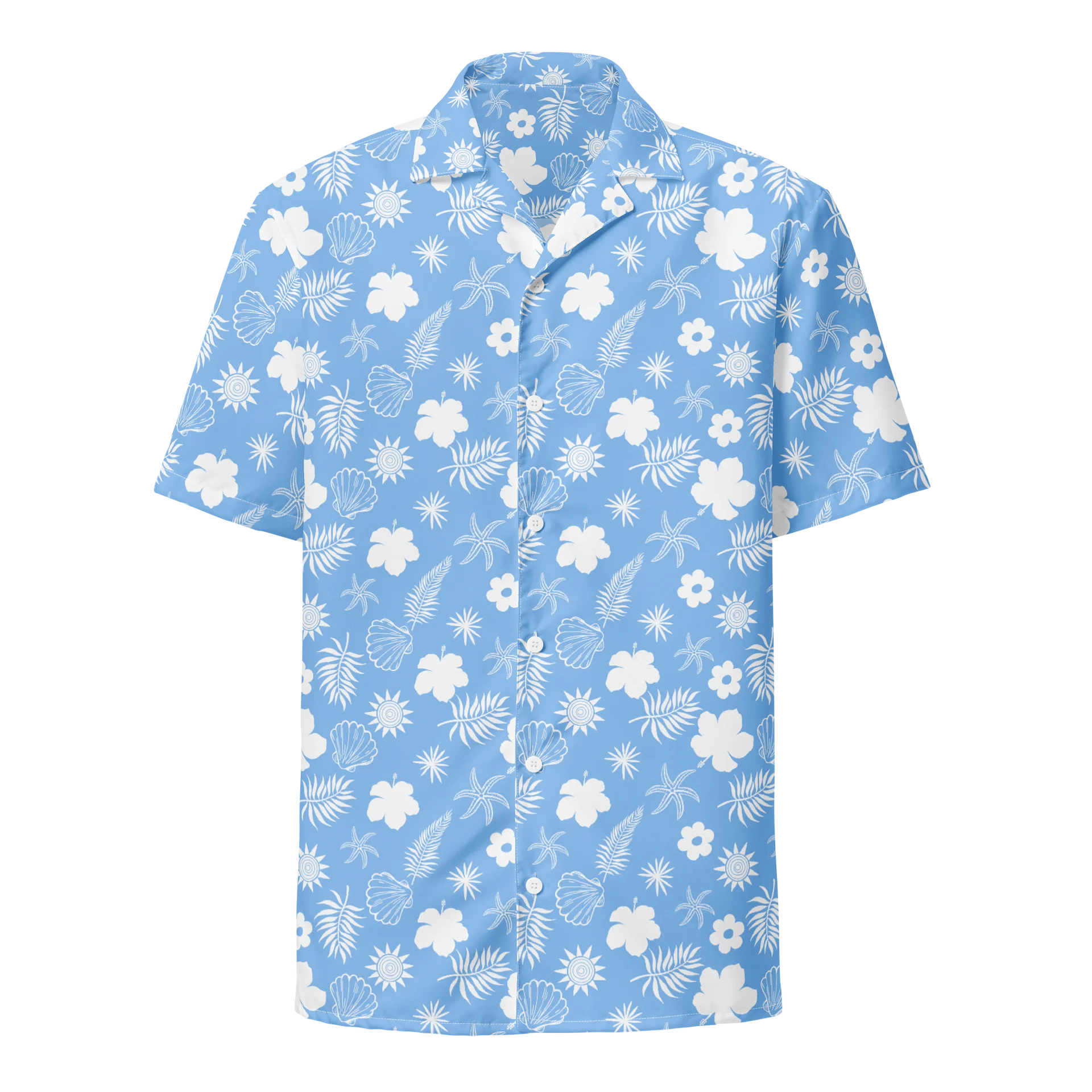 Minimalist Tropical Floral Bloom Hawaiian Shirt product image (1)