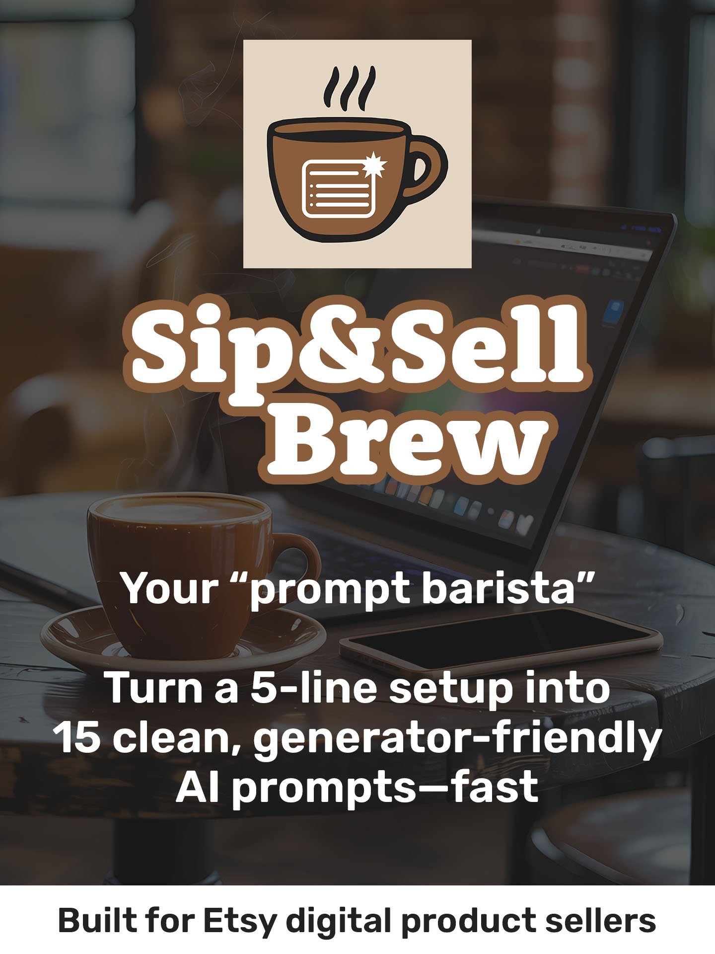 Sip & Sell Brew — Fast Prompt Generator (Custom GPT) product image (1)