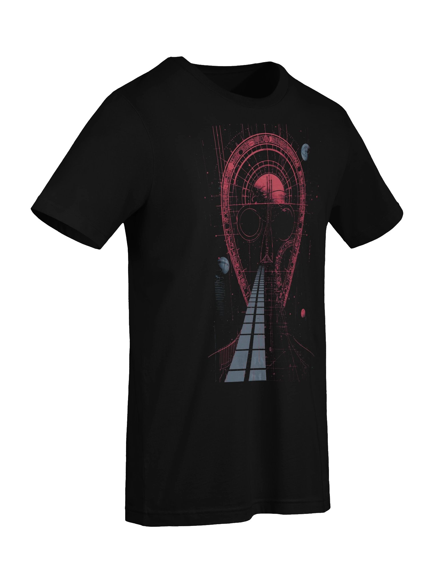 Cyber Skull Wireframe Lightweight T-Shirt product image (2)
