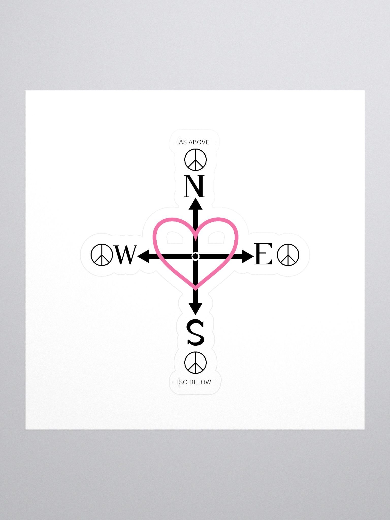 Peace & Love Kiss Cut Stickers product image (1)