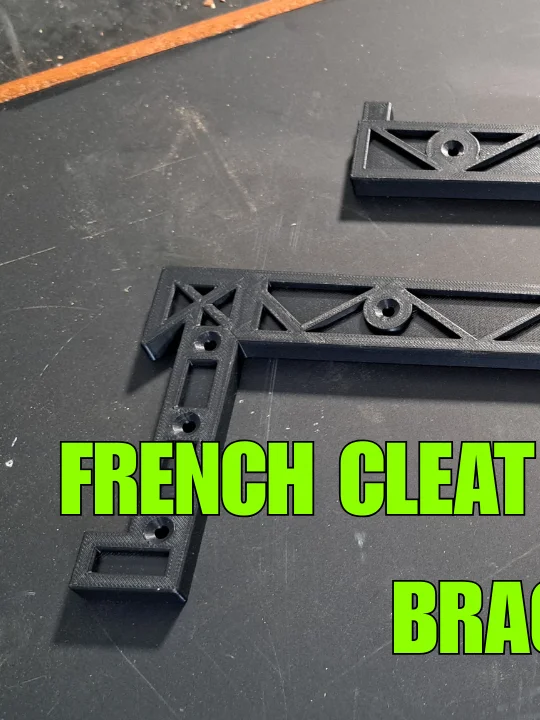 3/4 Inch French Cleat Bracket 3D STL File Bundle. product image (8)