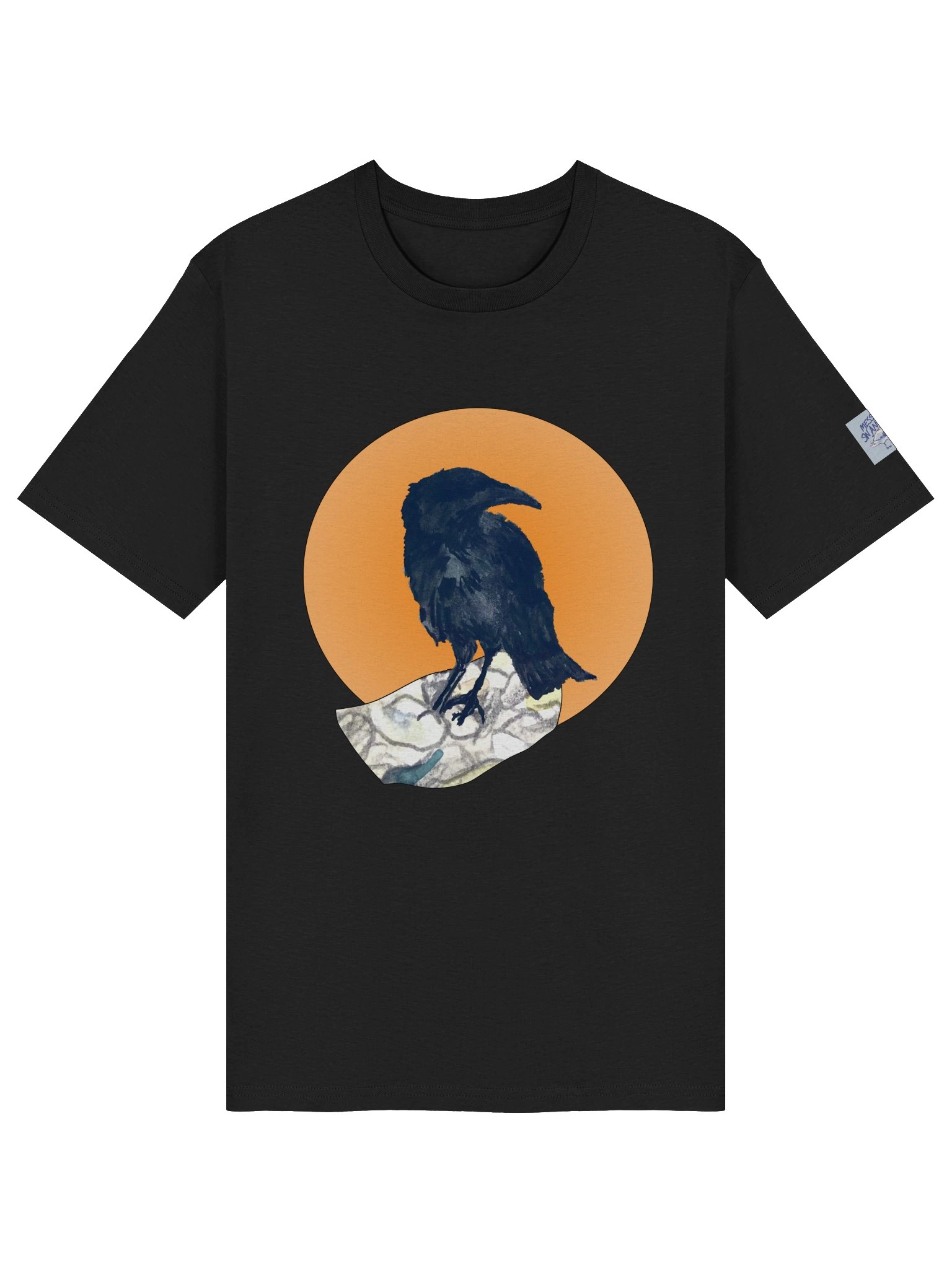 Crow on Pebbles, Organic T-Shirt (Unisex) product image (3)