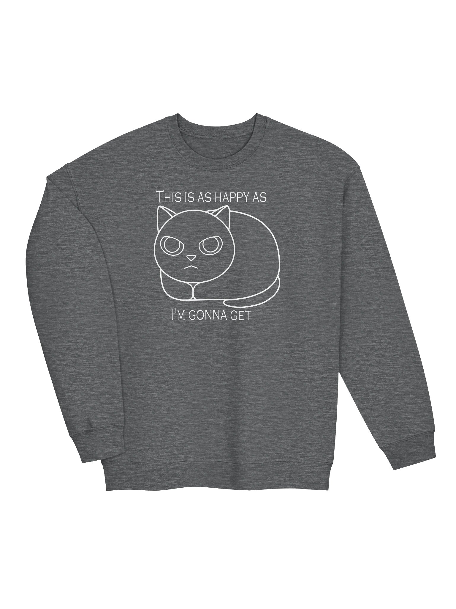 Happy Grumpy Cat - Unisex Adult Sweatshirt product image (2)