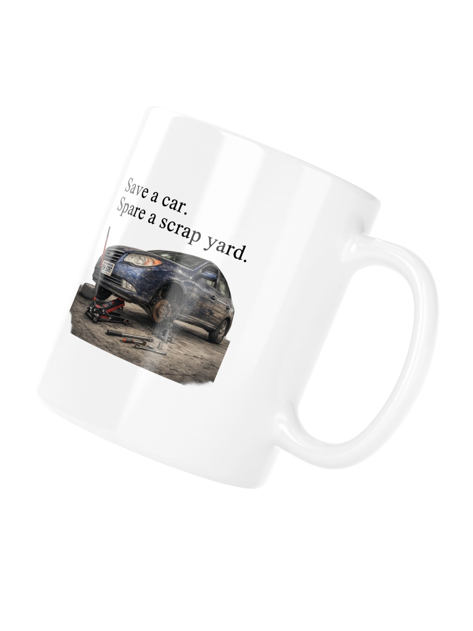 Save a car. Spare a scrap yard. (White Mug) product image (4)