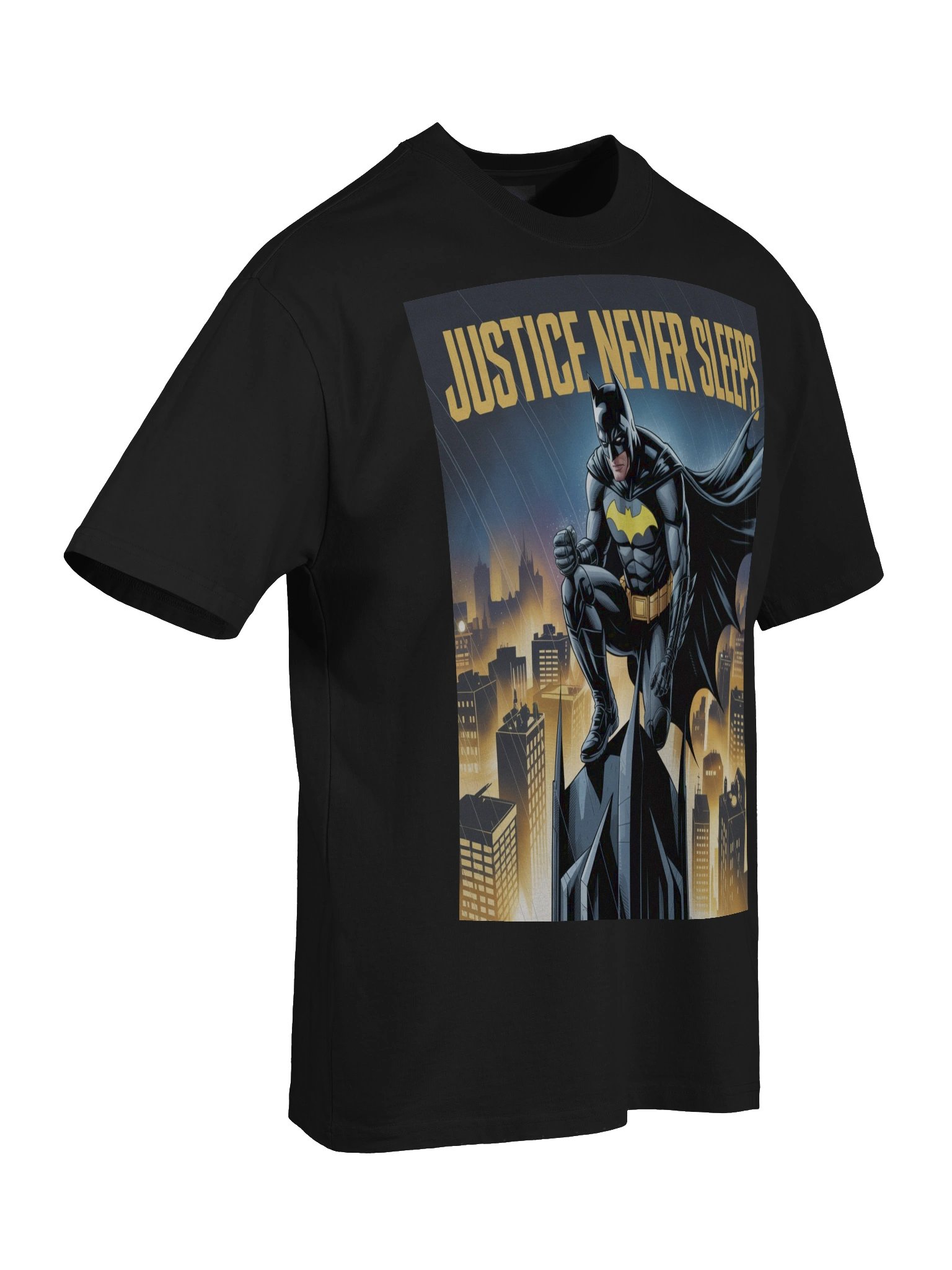 Justice Never Sleeps - Batman Eternal Vigil Oversized Faded T-Shirt product image (8)