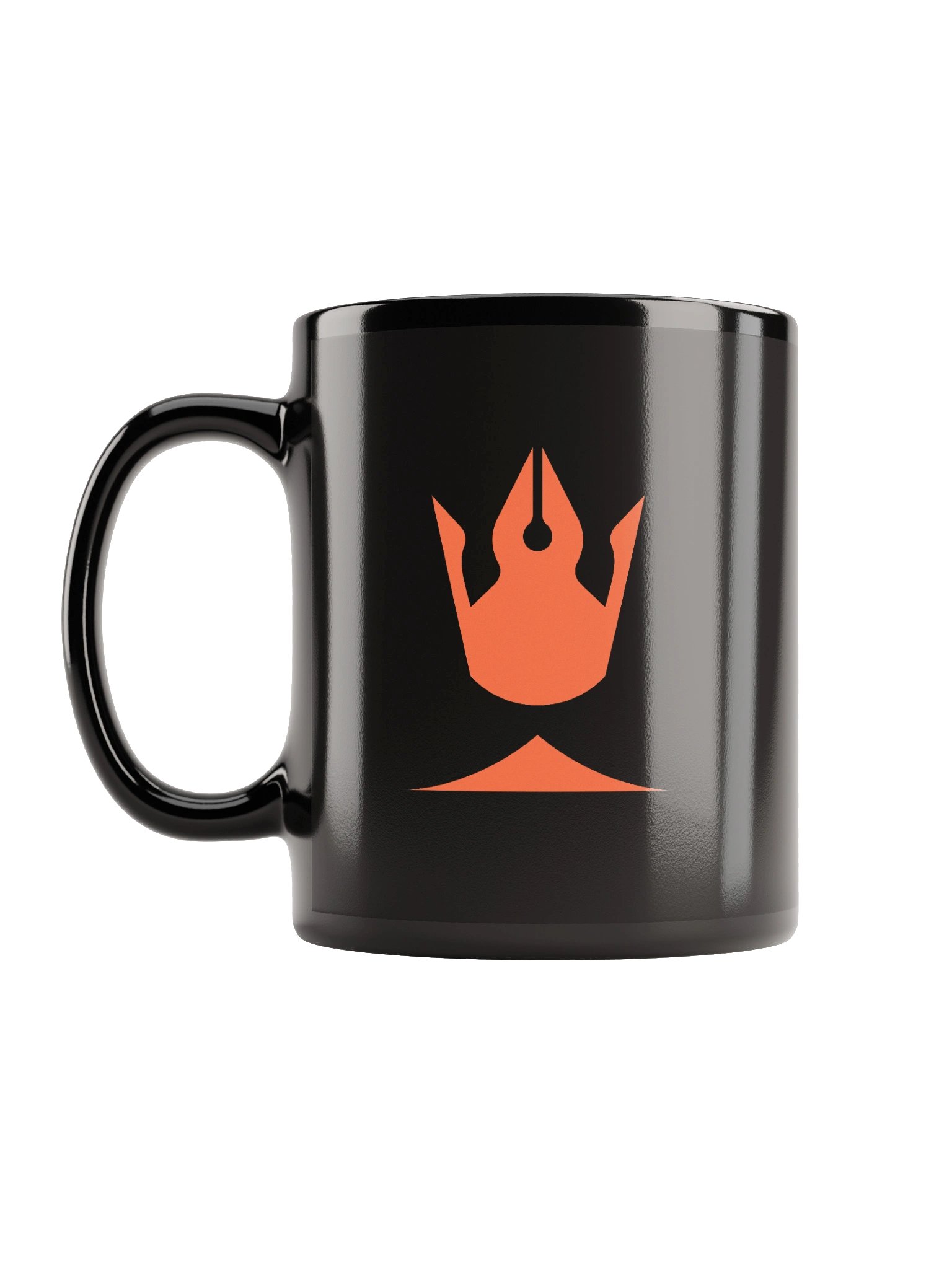 Pixaroma Orange Logo Glossy Black Mug product image (6)