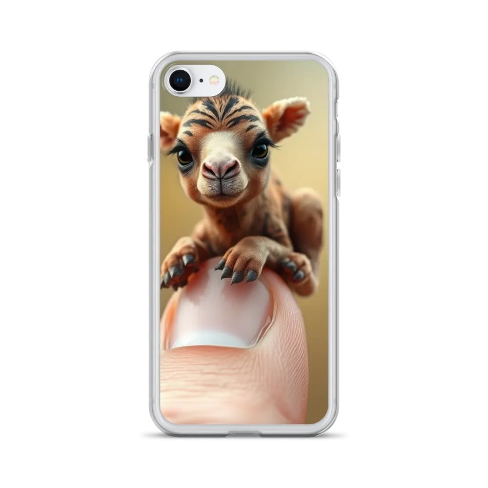 Tiny Baby Camel on a Finger Clear iPhone Case product image (24)
