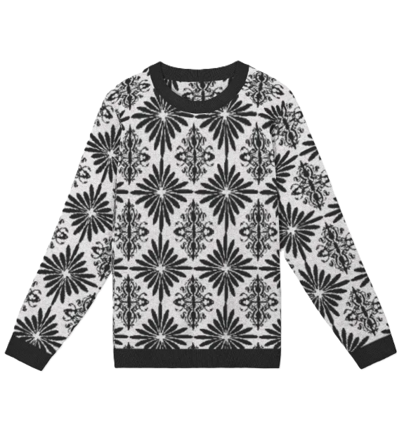 Men's Jacquard Knitted Crewneck Sweater Classic Fit product image (1)