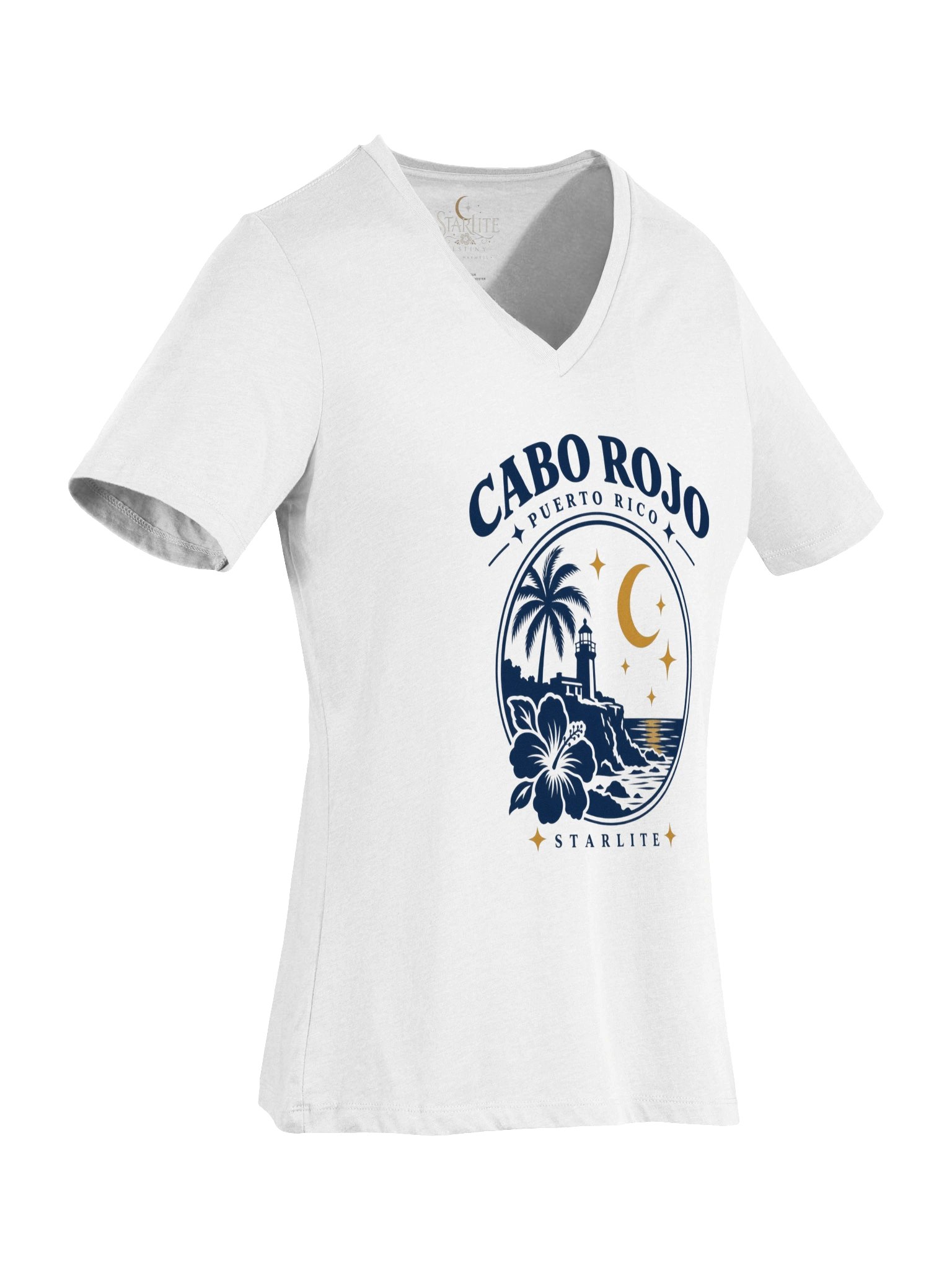 Cabo Rojo, Puerto Rico — Starlite V-Neck Tee product image (6)