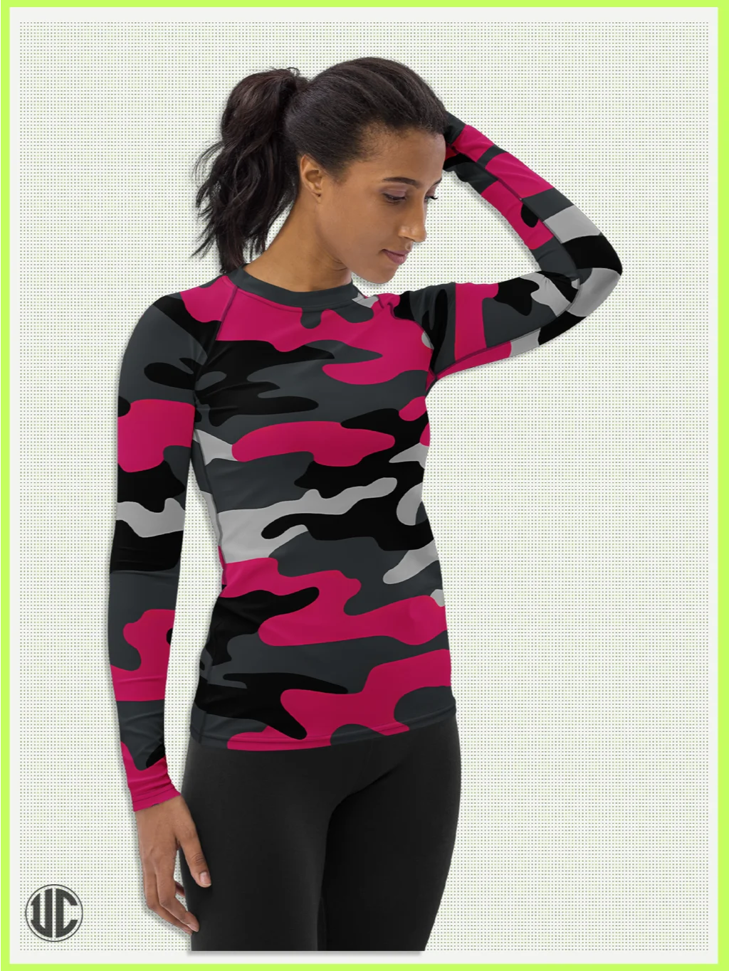 Savage Pink Camo – Women’s Rash Guard product image (1)