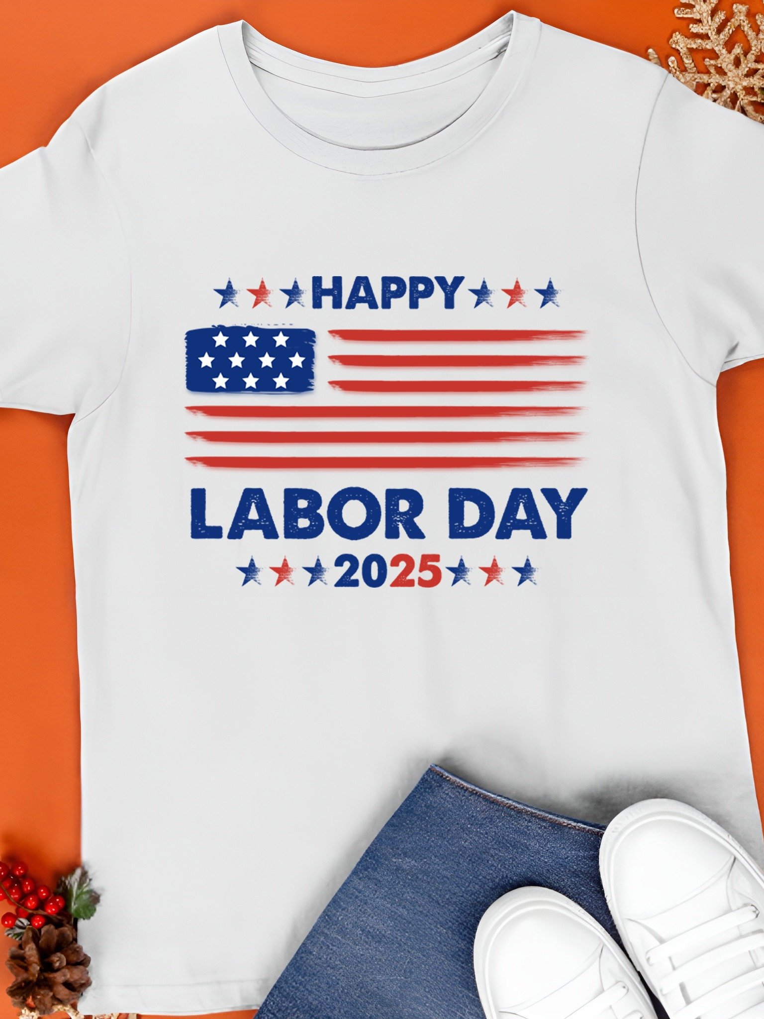 Happy Labor Day Flag USA - Labour Day 2025 T-Shirt product image (1)