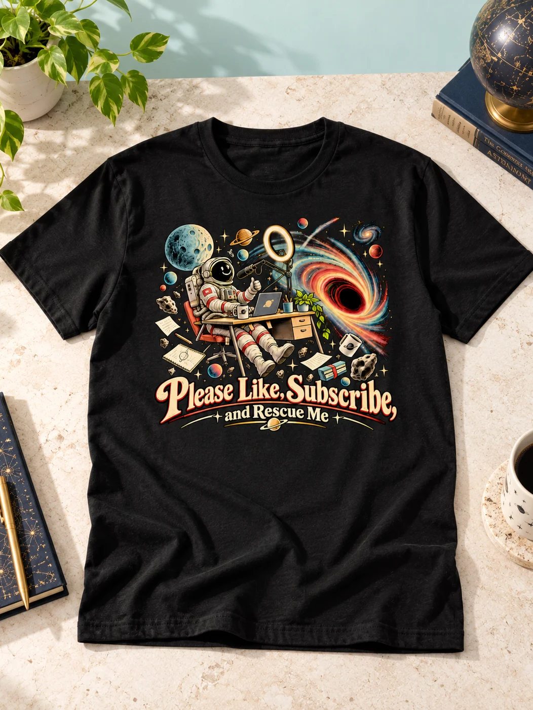 Please Like, Subscribe, and Rescue Me Astronaut T-Shirt product image (3)