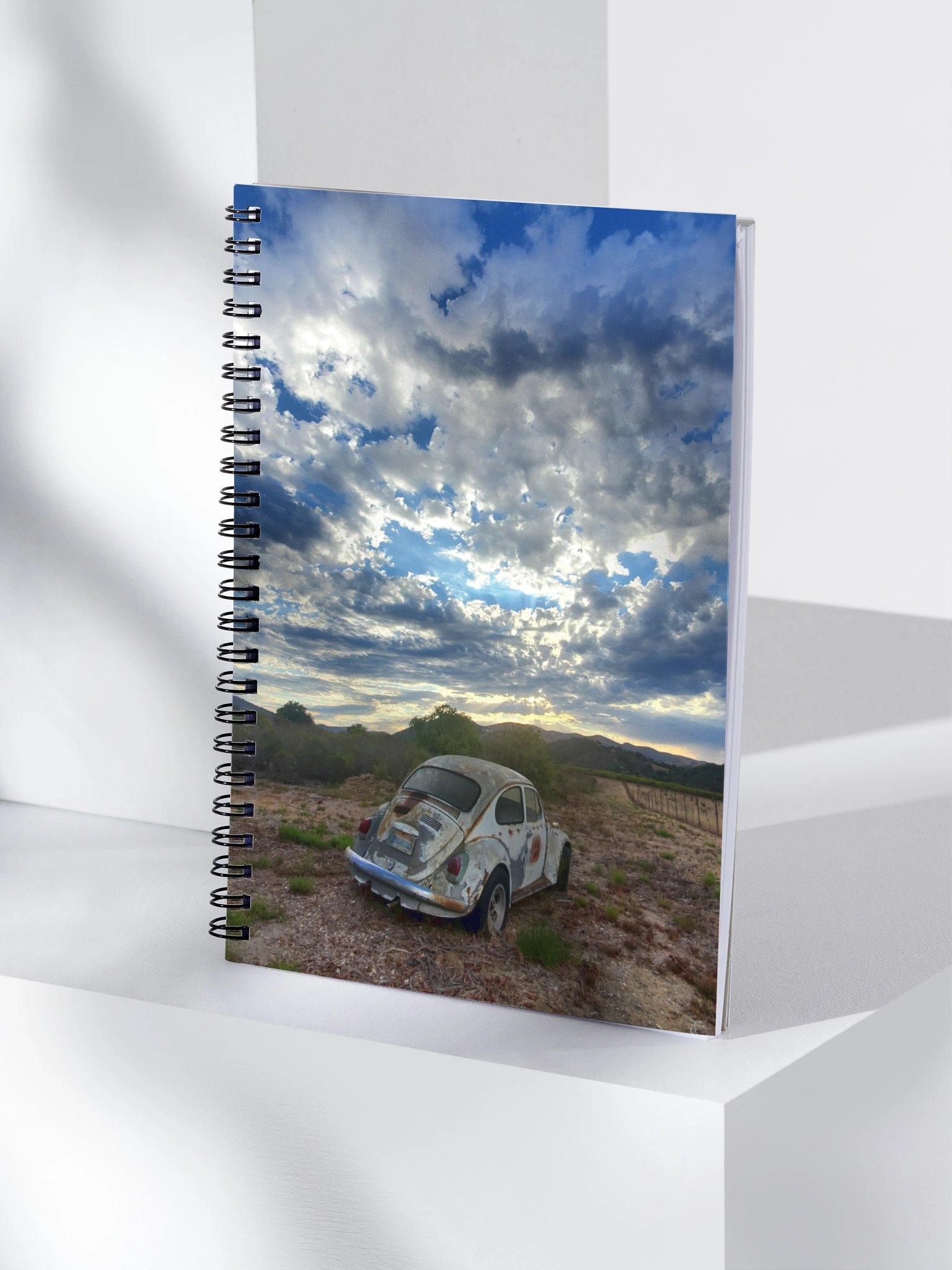 Rustic Volkswagen Beetle Spiral Notebook product image (4)