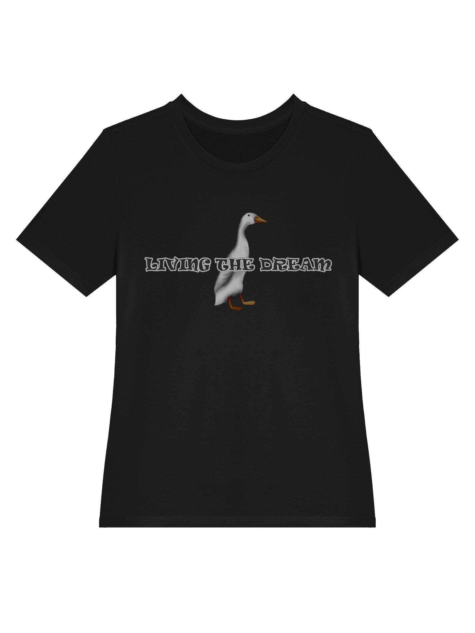 Duck "LIVING THE DREAM" T-Shirt. Women's Bella+Canvas Supersoft Relaxed-fit T-Shirt product image (2)