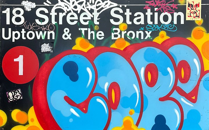 COPE 2 - 18TH STREET 1 LINE - NYC SUBWAY SIGN product image (2)
