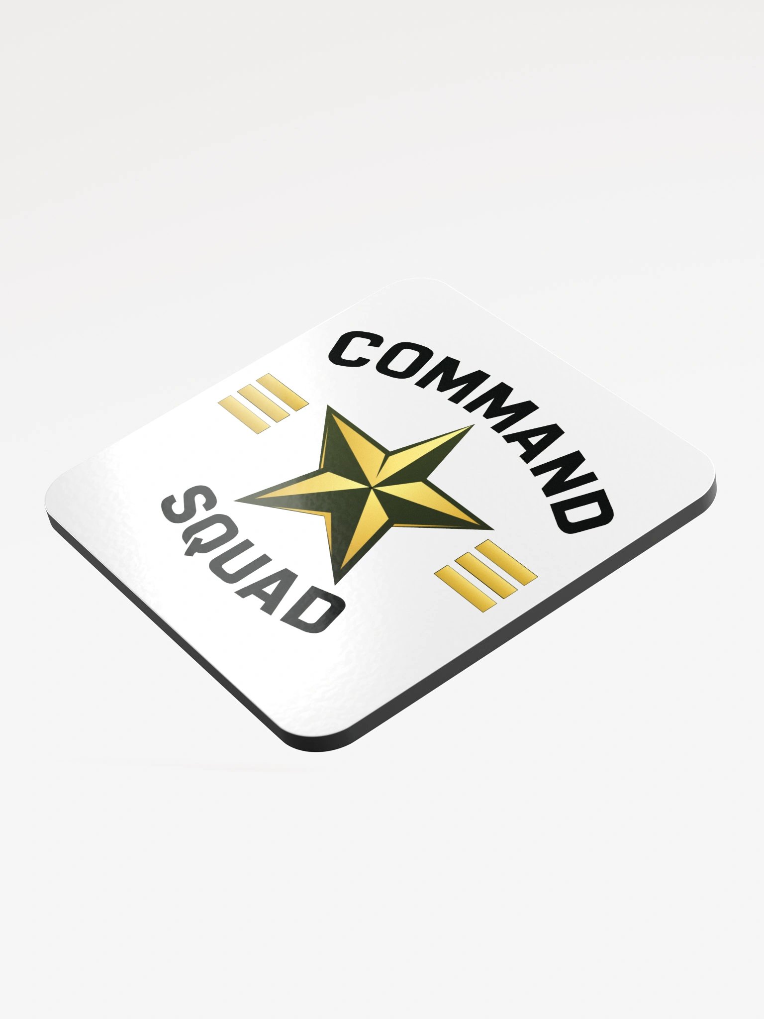 Command Squad Classic Logo Glossed Cork Coaster product image (3)