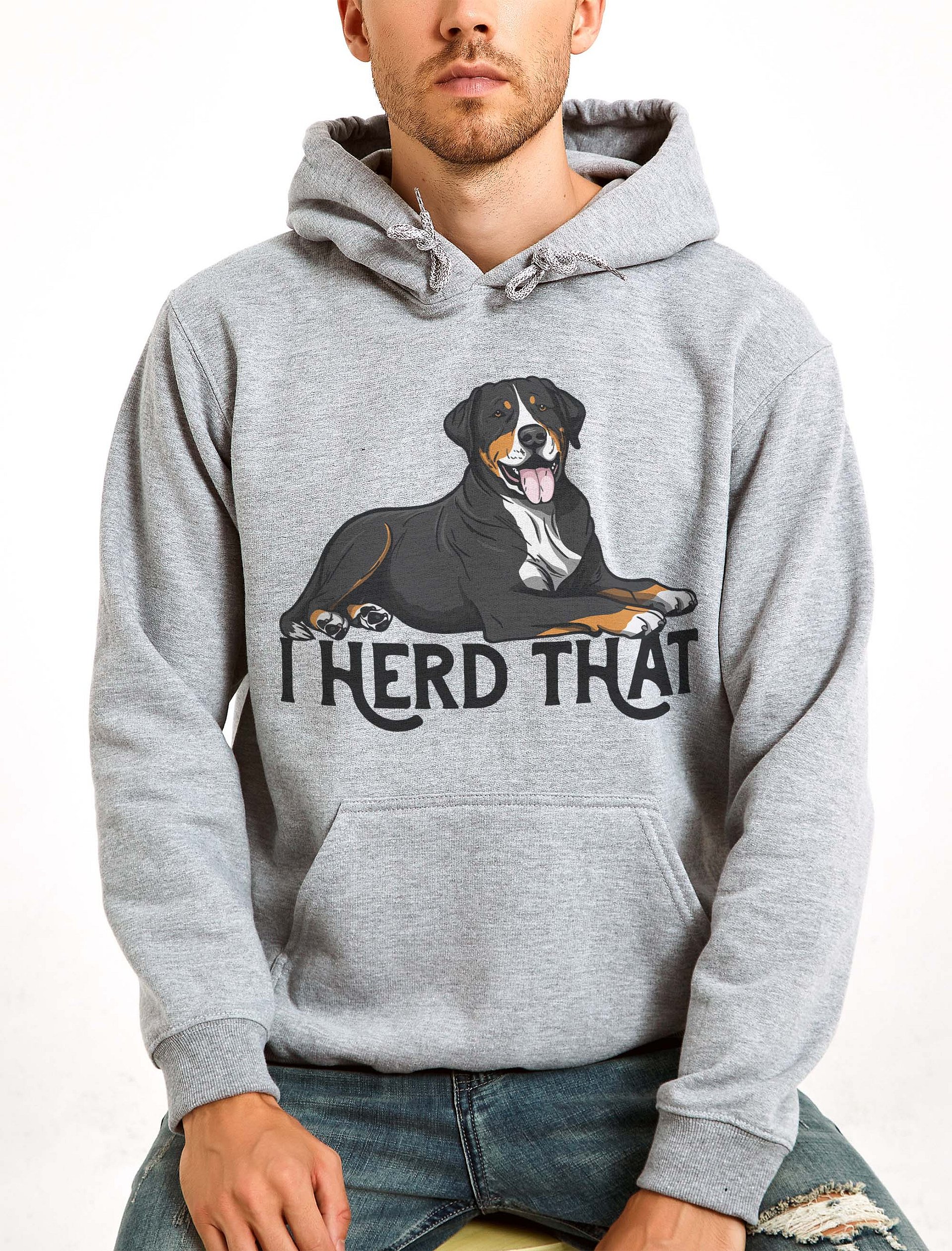 I Herd That Hooded Sweatshirt of a Greater Swiss Mountain Dog | Funny Hoodie for GSM Dog Paw-rents product image (2)