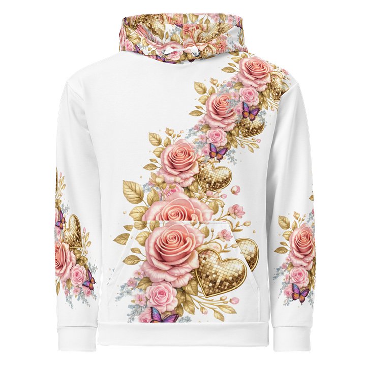 Pink Rose Garland All-Over Print Hoodie product image (1)