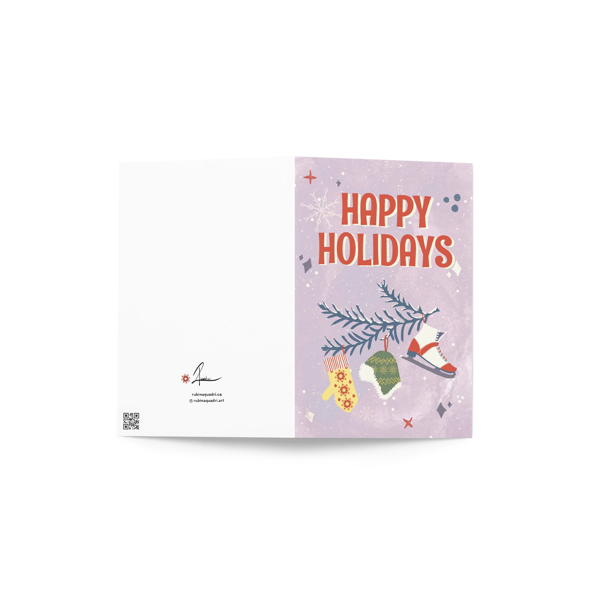Happy Holidays | Frosty Branch Holiday Card product image (2)