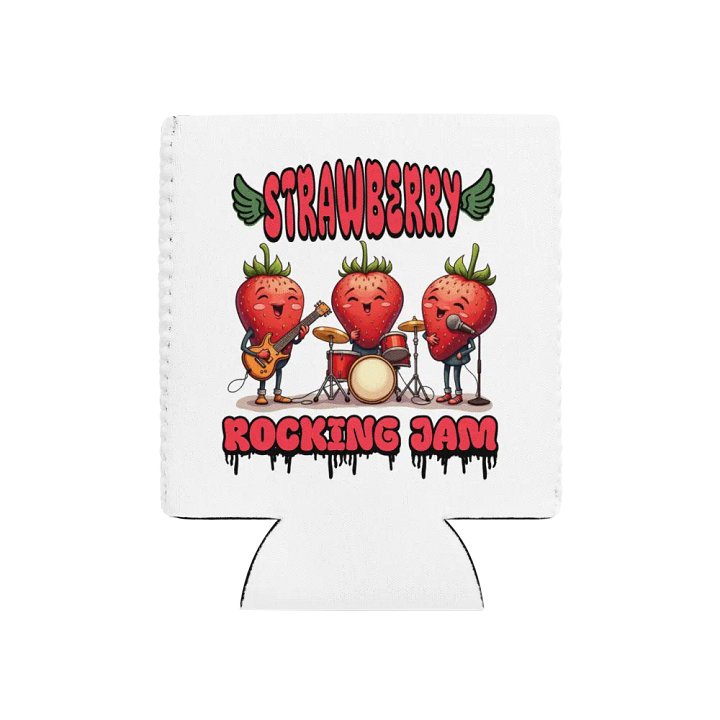 Strawberry Rocking Jam Session Coozie product image (1)