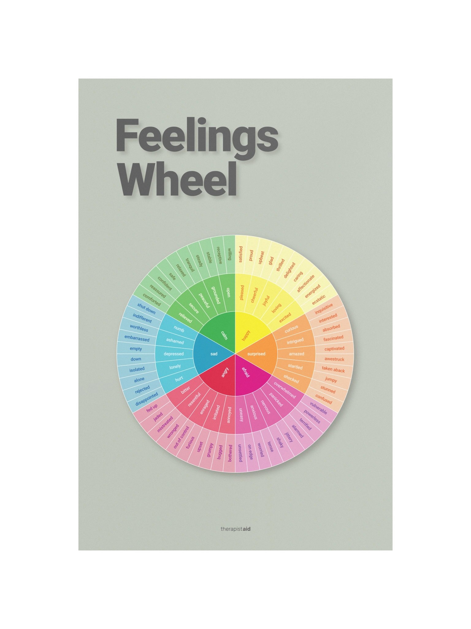 Feelings Wheel poster (vibrant) product image (4)