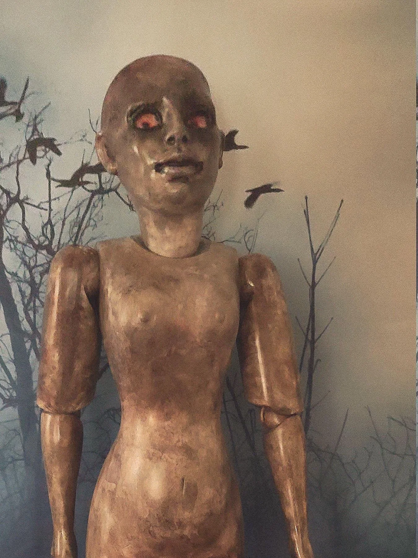 Two foot tall doll, ceramic doll, MADE TO ORDER "Zombie Brain" product image (6)